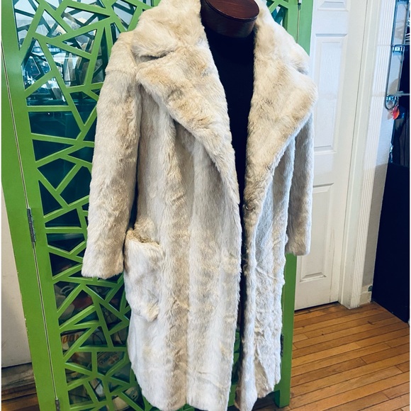 Benmor New York x Branson Vintage Faux Fur Coat w/ Lapel Collar - Picture 7 of 8